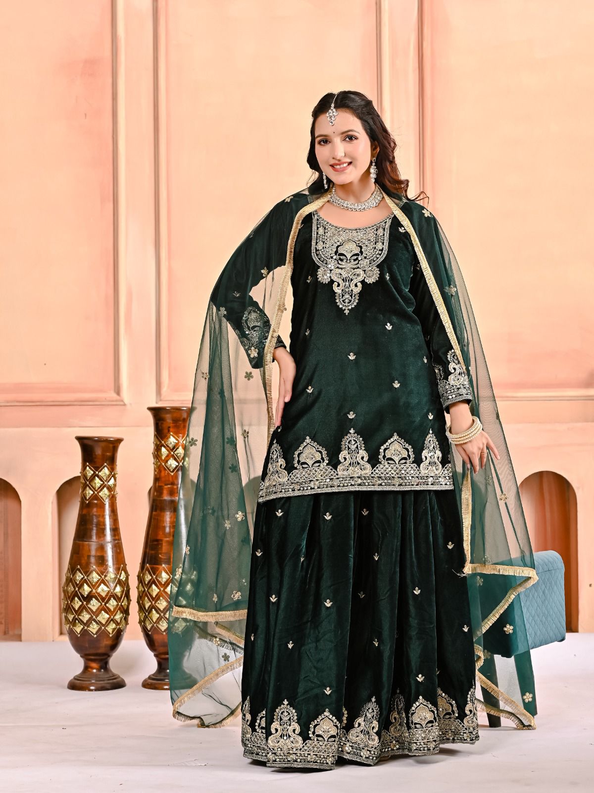 Angarakha Sharara Plazzo and Dupatta