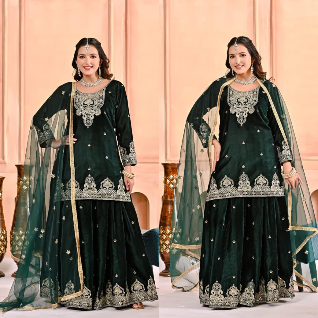 Angarakha Sharara Plazzo and Dupatta