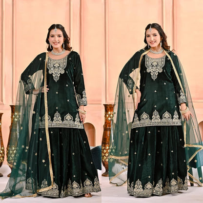 Angarakha Sharara Plazzo and Dupatta