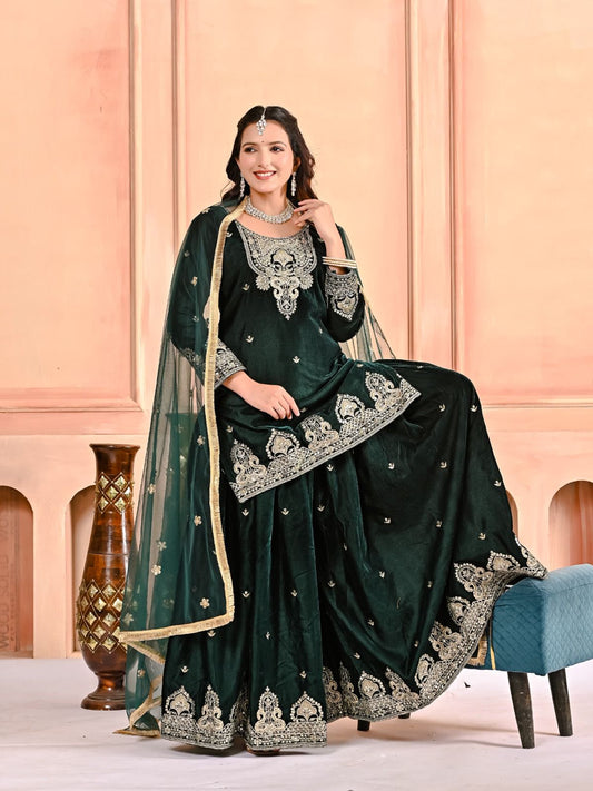 Angarakha Sharara Plazzo and Dupatta