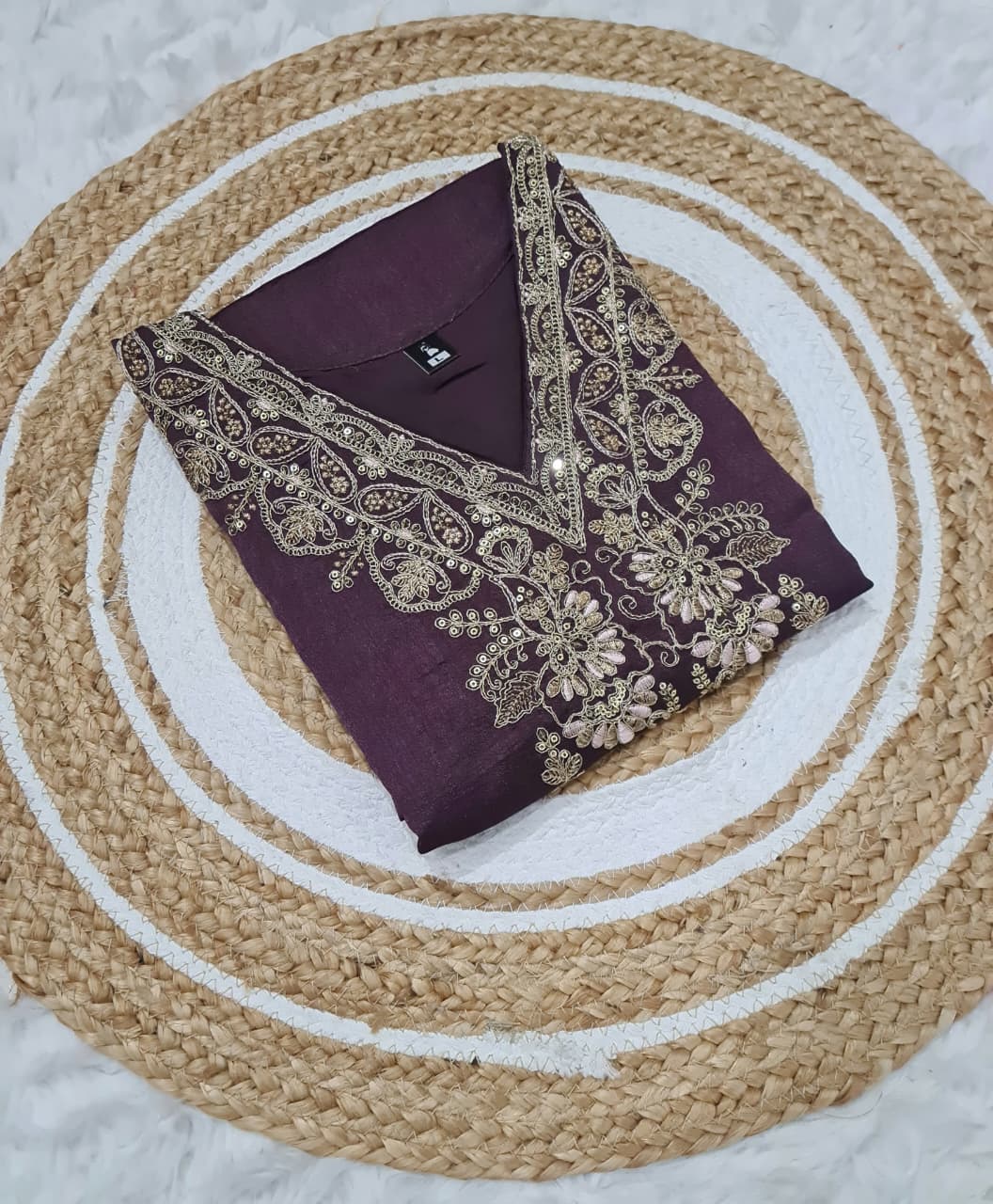 Royal Orchid Embroidered Suit Set