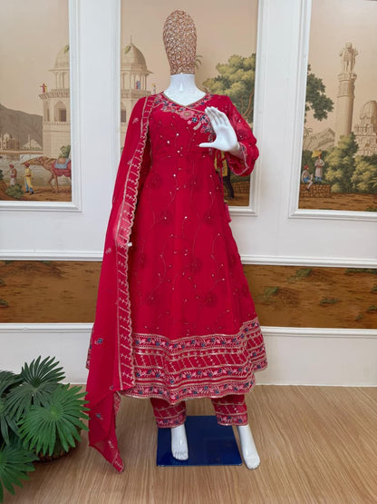 Riwaayat Crimson Anarkali Set