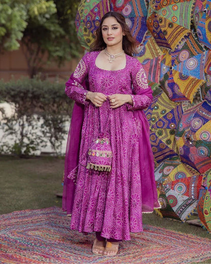Purple Bloom Anarkali