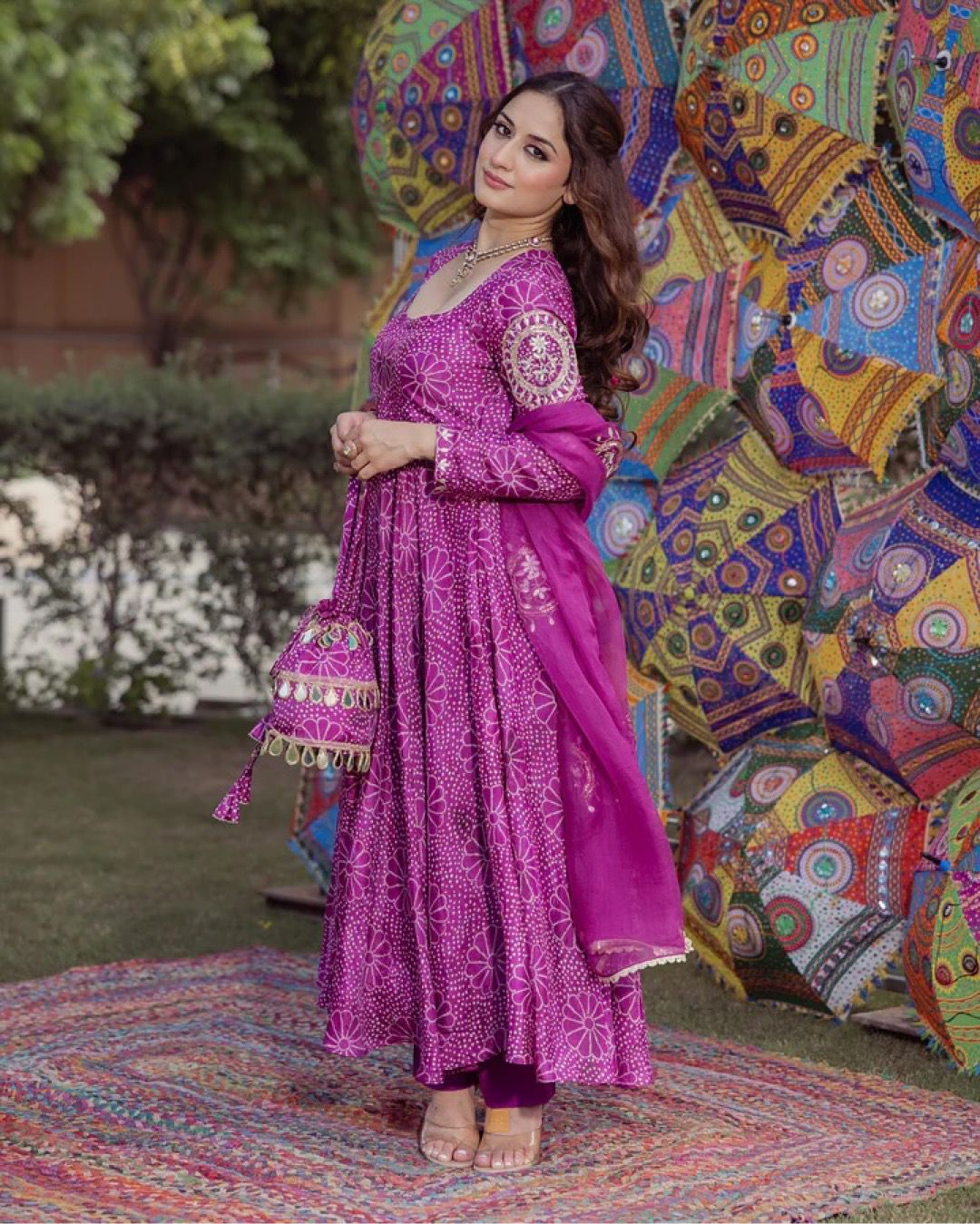 Purple Bloom Anarkali
