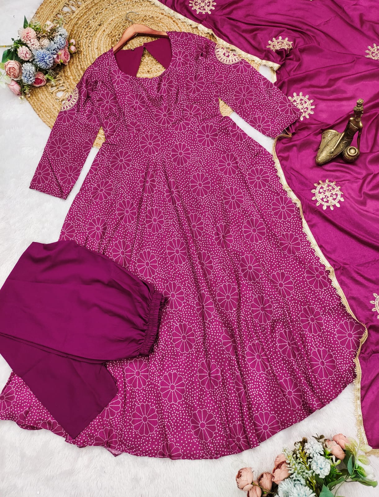 Purple Bloom Anarkali