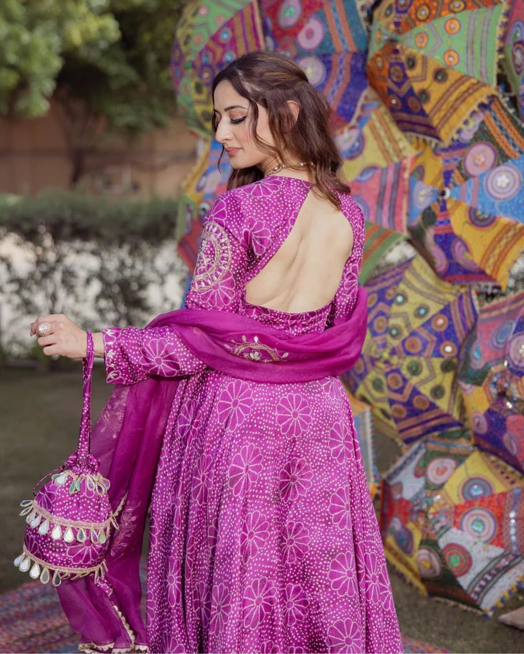 Purple Bloom Anarkali