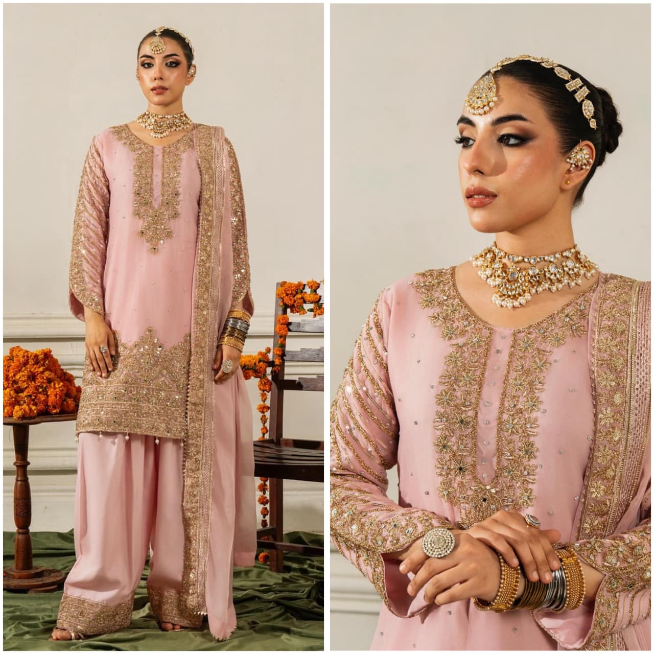 Royal Blush Kurti Set