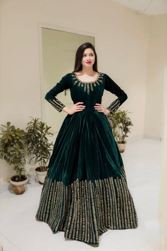 Zoya Green Anarkali