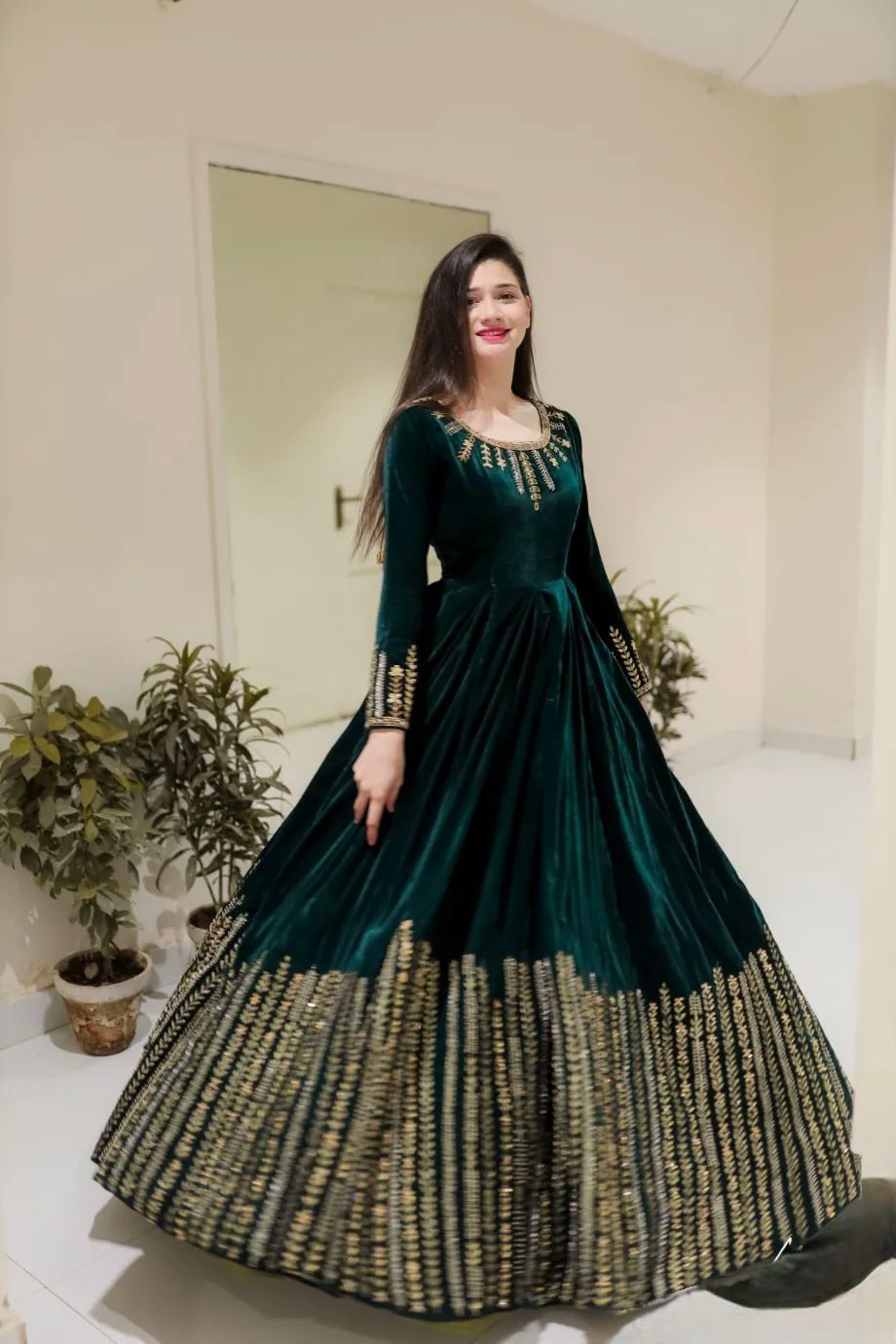 Zoya Green Anarkali