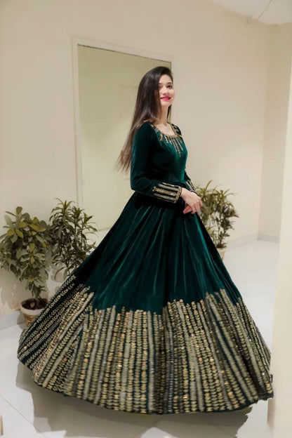 Zoya Green Anarkali