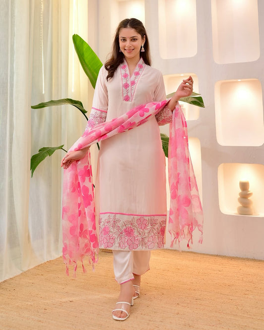 Komal Pink Kurti Set