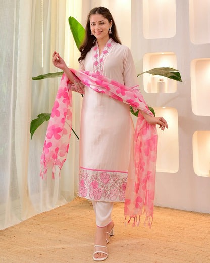 Komal Pink Kurti Set